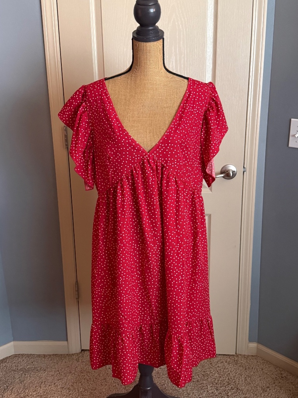 Women’s red polka dot dress